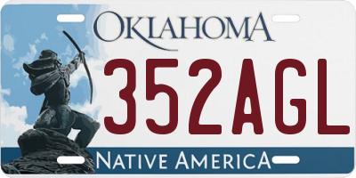 OK license plate 352AGL