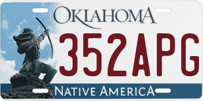 OK license plate 352APG