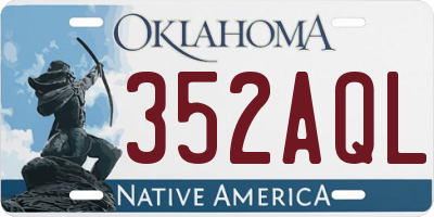 OK license plate 352AQL
