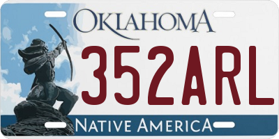 OK license plate 352ARL