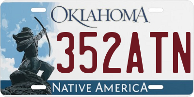 OK license plate 352ATN