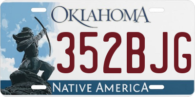 OK license plate 352BJG