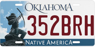 OK license plate 352BRH