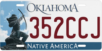 OK license plate 352CCJ