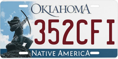 OK license plate 352CFI