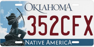 OK license plate 352CFX
