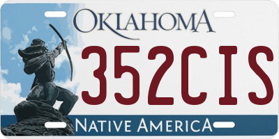 OK license plate 352CIS