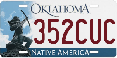 OK license plate 352CUC