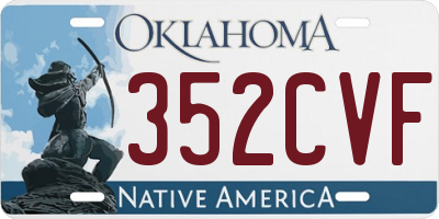 OK license plate 352CVF
