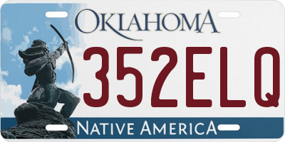 OK license plate 352ELQ
