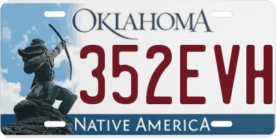 OK license plate 352EVH