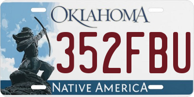OK license plate 352FBU