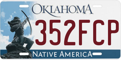 OK license plate 352FCP