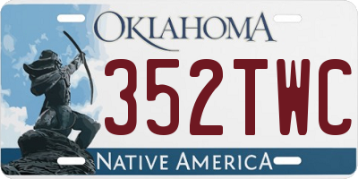 OK license plate 352TWC