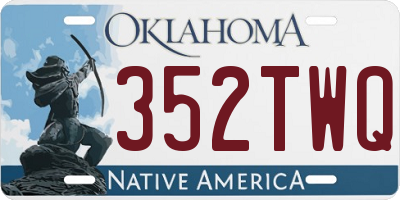 OK license plate 352TWQ