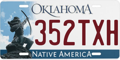 OK license plate 352TXH