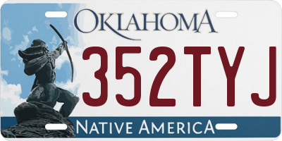OK license plate 352TYJ