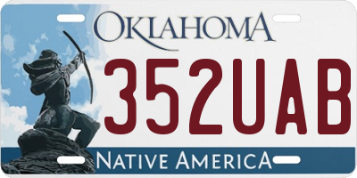 OK license plate 352UAB