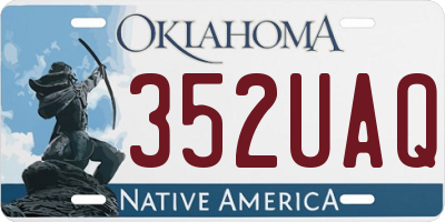 OK license plate 352UAQ