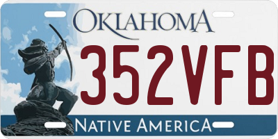 OK license plate 352VFB