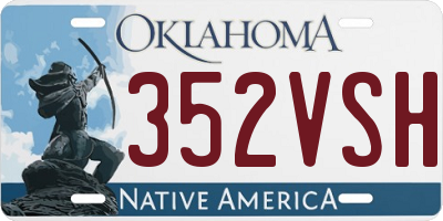 OK license plate 352VSH