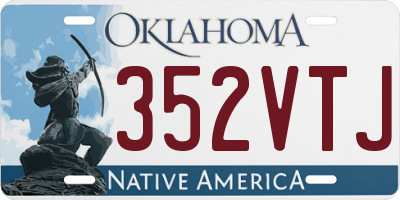 OK license plate 352VTJ