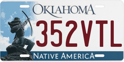 OK license plate 352VTL