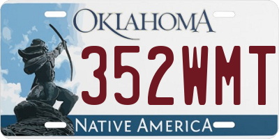OK license plate 352WMT
