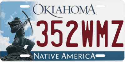 OK license plate 352WMZ