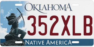 OK license plate 352XLB