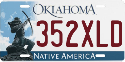 OK license plate 352XLD