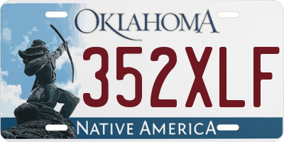 OK license plate 352XLF