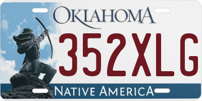 OK license plate 352XLG