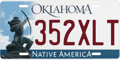 OK license plate 352XLT