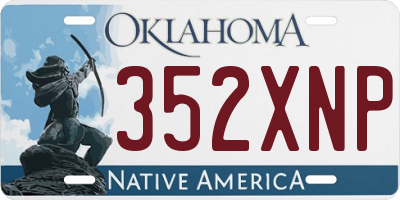 OK license plate 352XNP