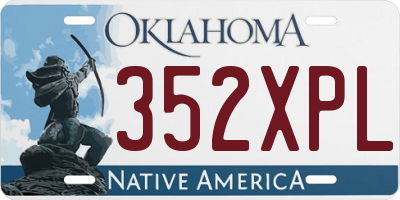 OK license plate 352XPL