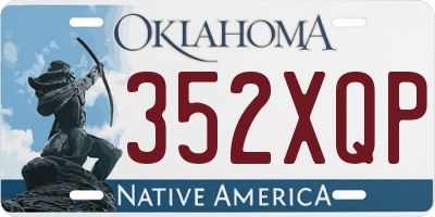OK license plate 352XQP