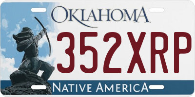 OK license plate 352XRP