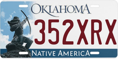 OK license plate 352XRX