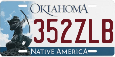 OK license plate 352ZLB