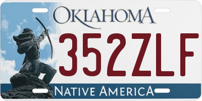 OK license plate 352ZLF