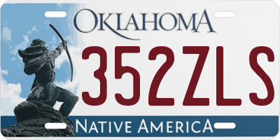 OK license plate 352ZLS