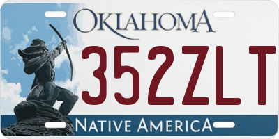 OK license plate 352ZLT
