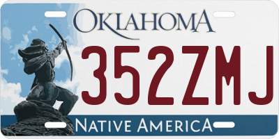 OK license plate 352ZMJ