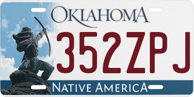 OK license plate 352ZPJ