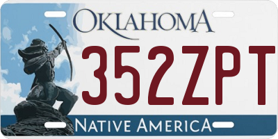 OK license plate 352ZPT