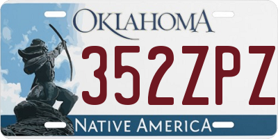 OK license plate 352ZPZ