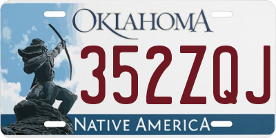 OK license plate 352ZQJ