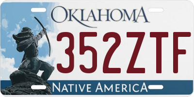 OK license plate 352ZTF