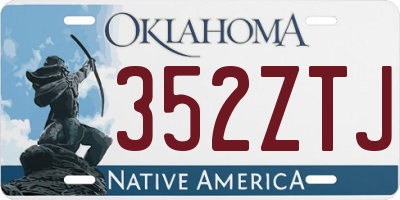 OK license plate 352ZTJ